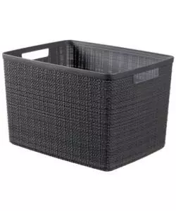 CESTO "JUTE" KETER NERO - 36,2X28,2X23 CM